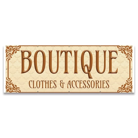 Signmission Boutique Clothes & Accessories Banner Concession Stand Food Truck Single Sided B-120-30022